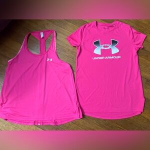 Girl’s Under Armour Tops ~ Size YL ~